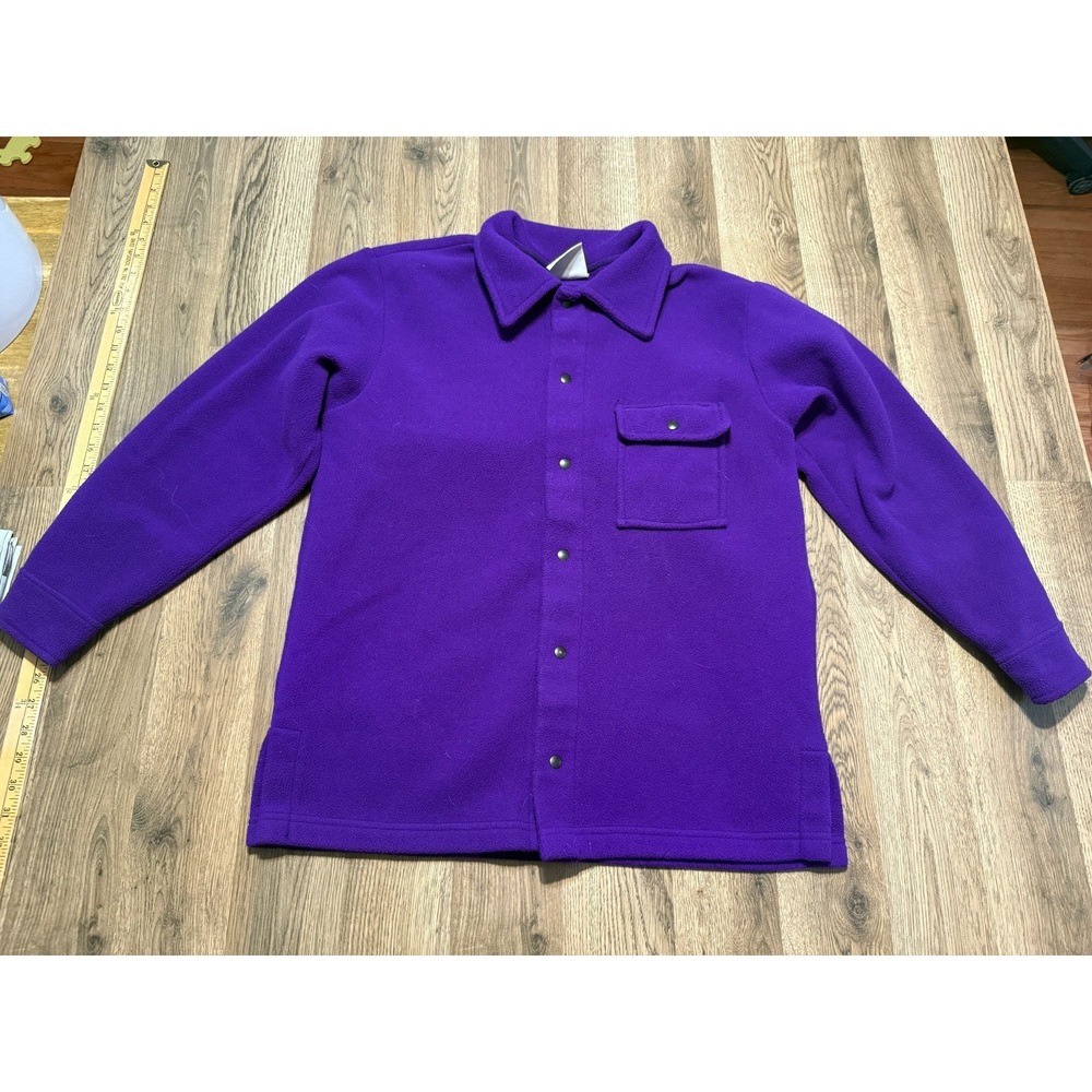 Hidden Bay Clothing Shirt Jacket Womens Size Medium Purple Button Up Long Sleeve